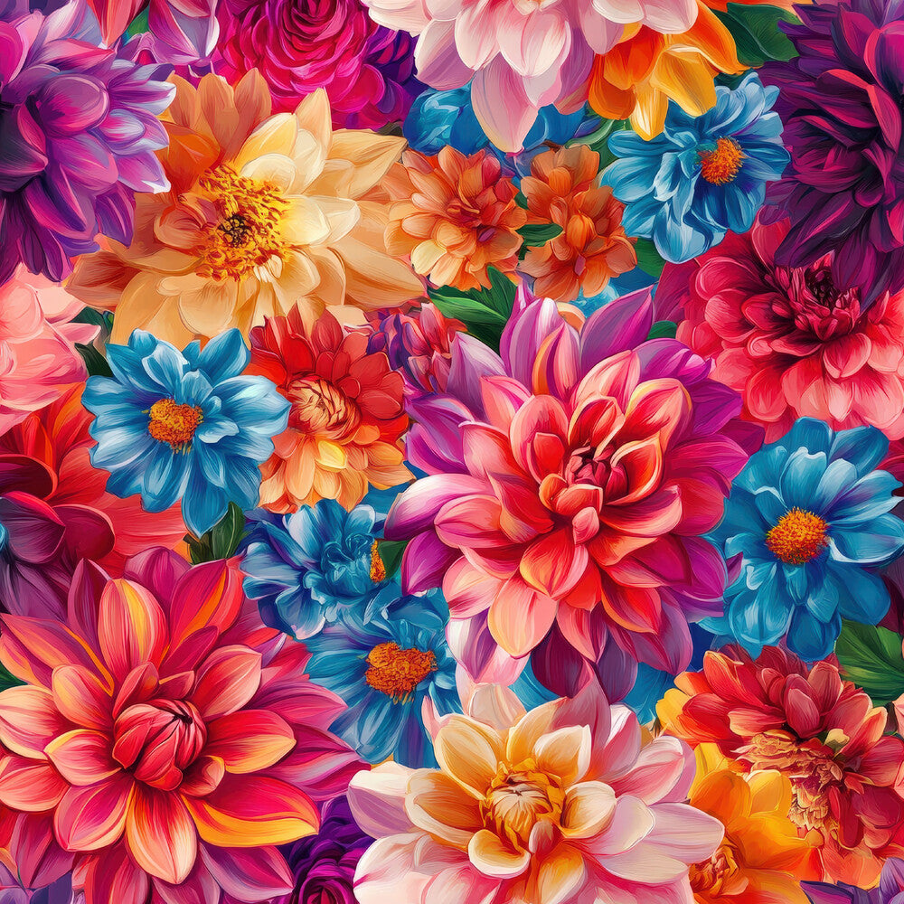 3D Colorful Florals Fat Quarter Bundle