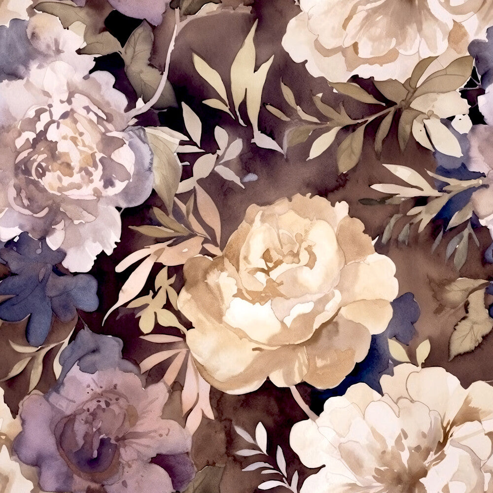 Navy Rose Wine Florals Fat Quarter Bundle