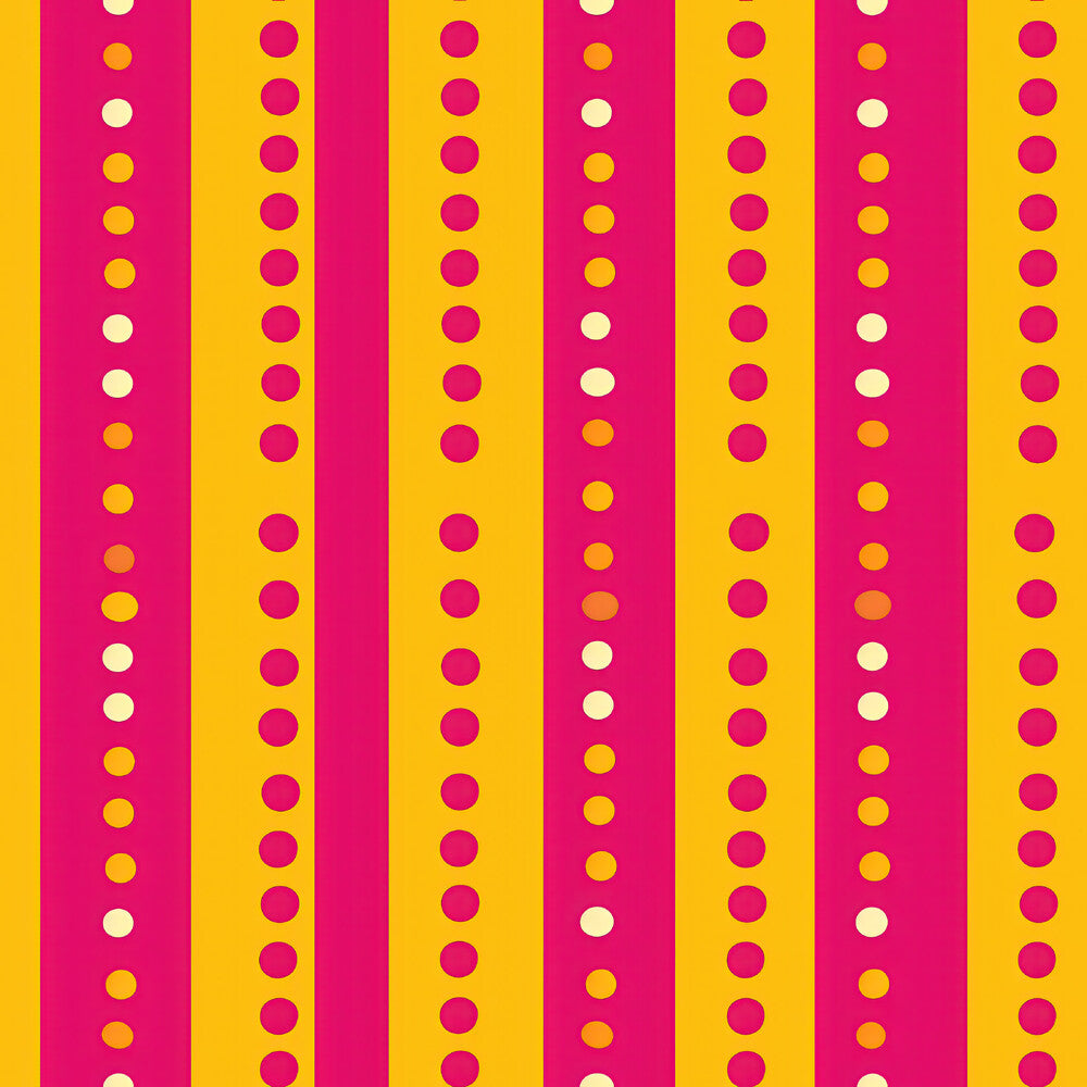 Pink and Yellow Dotted Stripes Fat Quarter Bundle