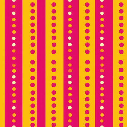 Pink and Yellow Dotted Stripes Fat Quarter Bundle