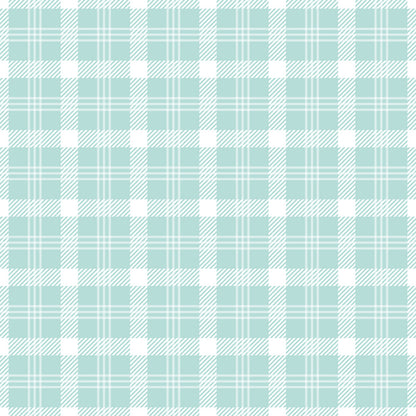 Mint Grey and White Plaid Fat Quarter Bundle