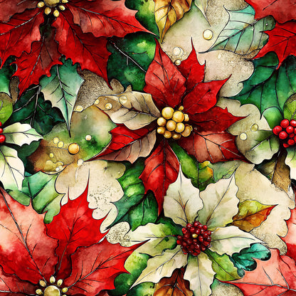 Painted Poinsettias Fat Quarter Bundle
