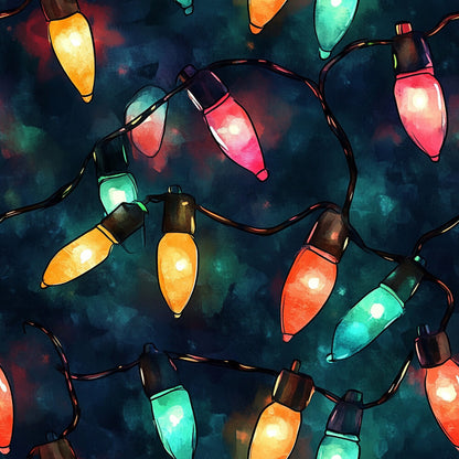Watercolor Christmas Lights Fat Quarter Bundle