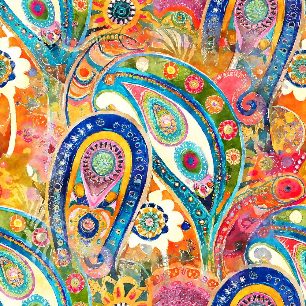 Watercolor Boho Patterns Fat Quarter Bundle