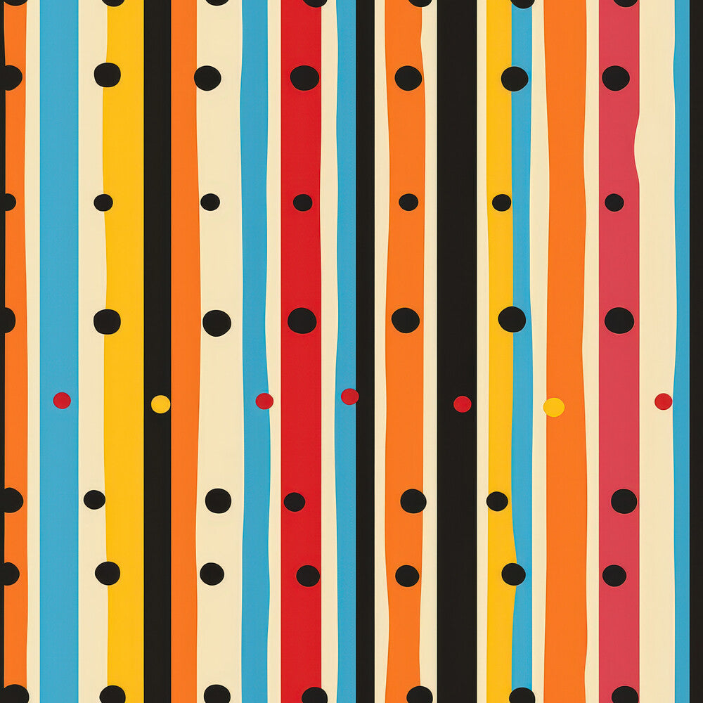 Colorful Stripes and Dots Fat Quarter Bundle