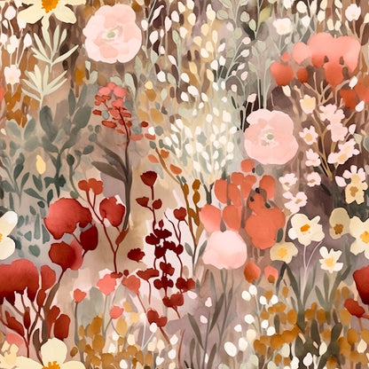 Terracotta Blush Beige Watercolor Florals Fat Quarter Bundle