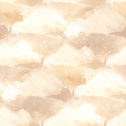 Pastel Snowflake Watercolor Winter Fat Quarter Bundle