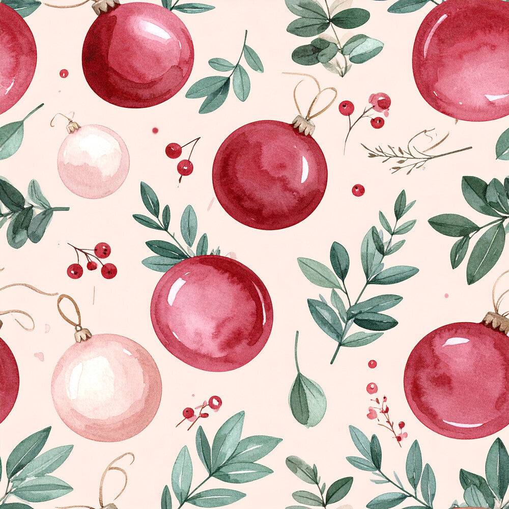 Traditional Christmas Watercolor Fat Quarter Bundle