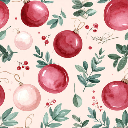 Traditional Christmas Watercolor Fat Quarter Bundle