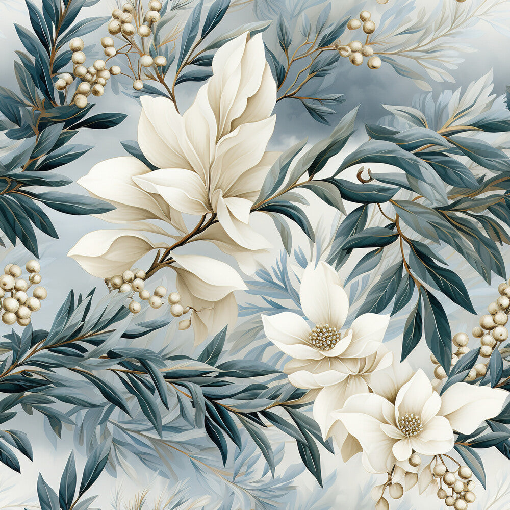 Winter Bloom Elegance Fat Quarter Bundle