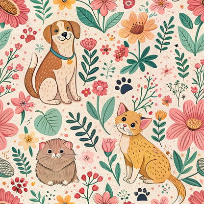 Heart and Paw Prints Fat Quarter Bundle
