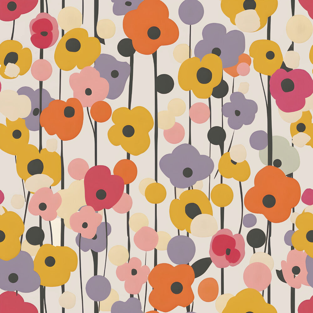 70s Retro Flowers Fat Quarter Bundle