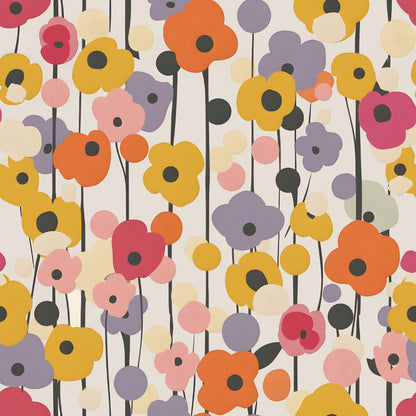 70s Retro Flowers Fat Quarter Bundle