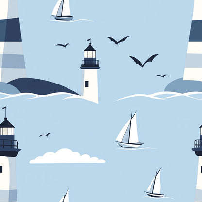 Lighthouse and Sailboats Fat Quarter Bundle