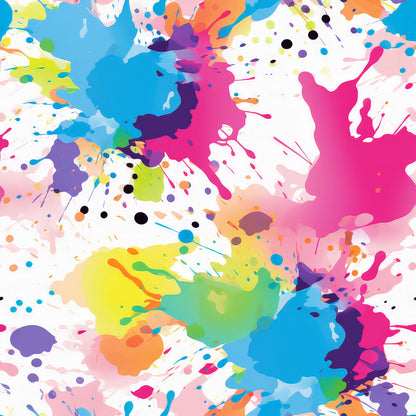 Colorful Paint Splashes Fat Quarter Bundle