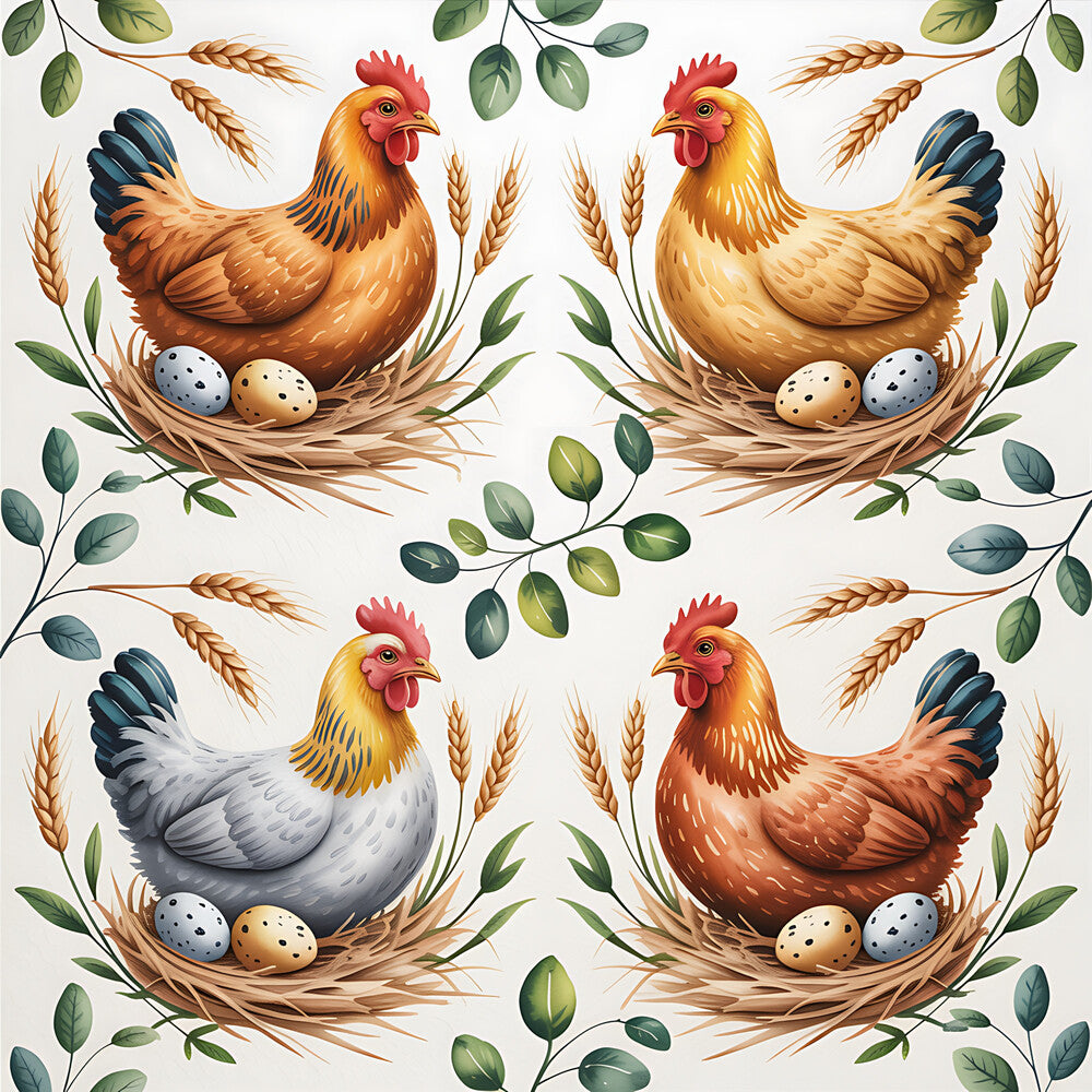 Chicken and Eggs Fat Quarter Bundle