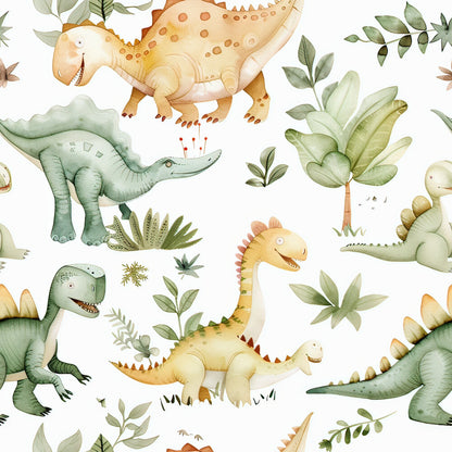 Watercolor Dinosaurs Fat Quarter Bundle