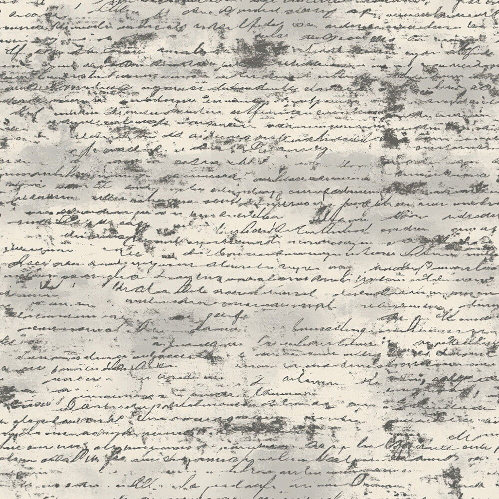Gray Vintage Handwritten Letters Fat Quarter Bundle