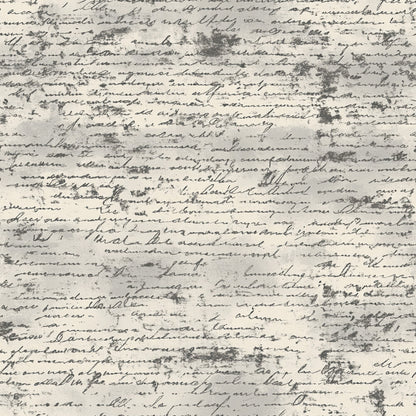 Gray Vintage Handwritten Letters Fat Quarter Bundle