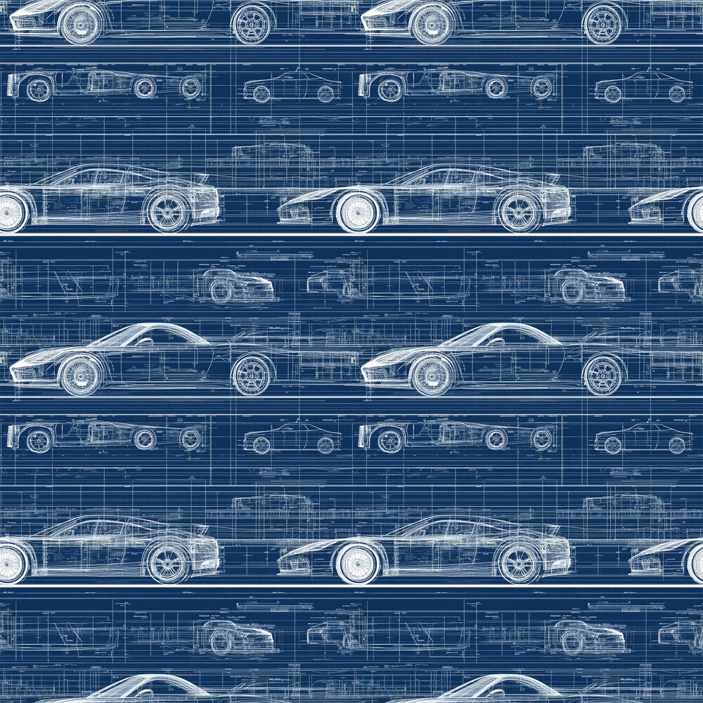 Vintage Car Blueprint Fat Quarter Bundle