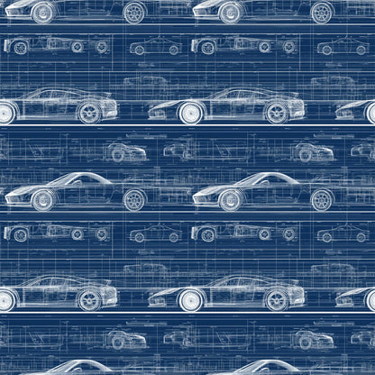 Vintage Car Blueprint Fat Quarter Bundle