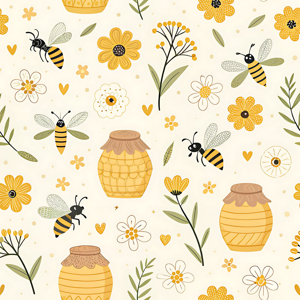 Pastel Floral Bumblebee Fat Quarter Bundle