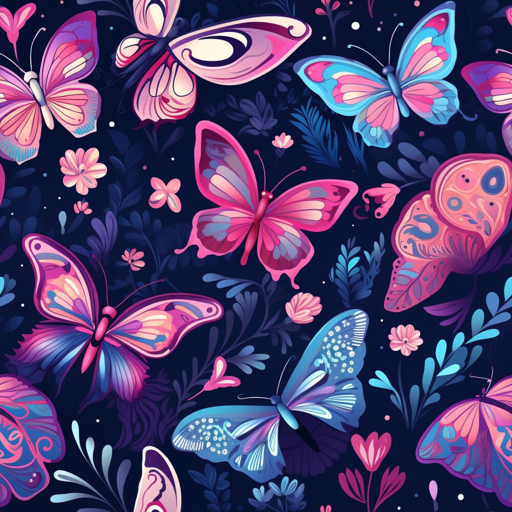 Dreamy Butterflies Purple and Pink Fat Quarter Bundle