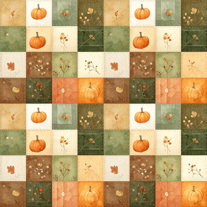 Harvest Pumpkin And Florals Fat Quarter Bundle