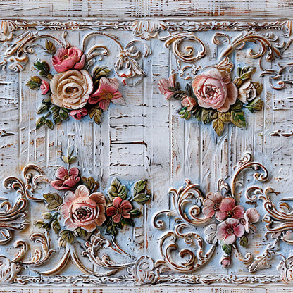 Shabby Chic Antique Painted Wood Fat Quarter Bundle