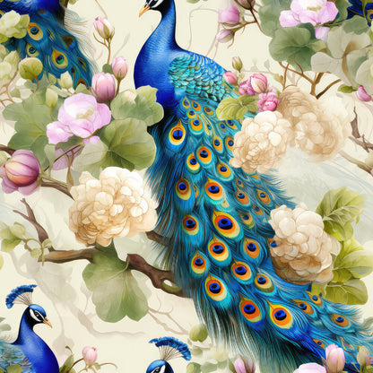 Watercolor Peacocks Fat Quarter Bundle