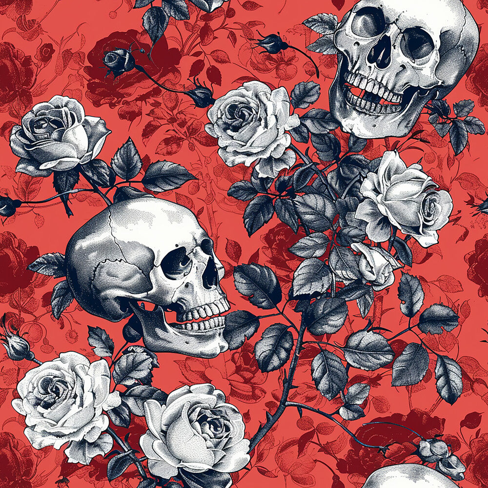 Skulls and Roses Fat Quarter Bundle