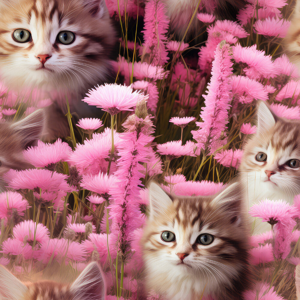 Kittens in Wildflowers Fat Quarter Bundle