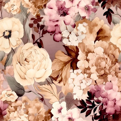 Navy Rose Wine Florals Fat Quarter Bundle