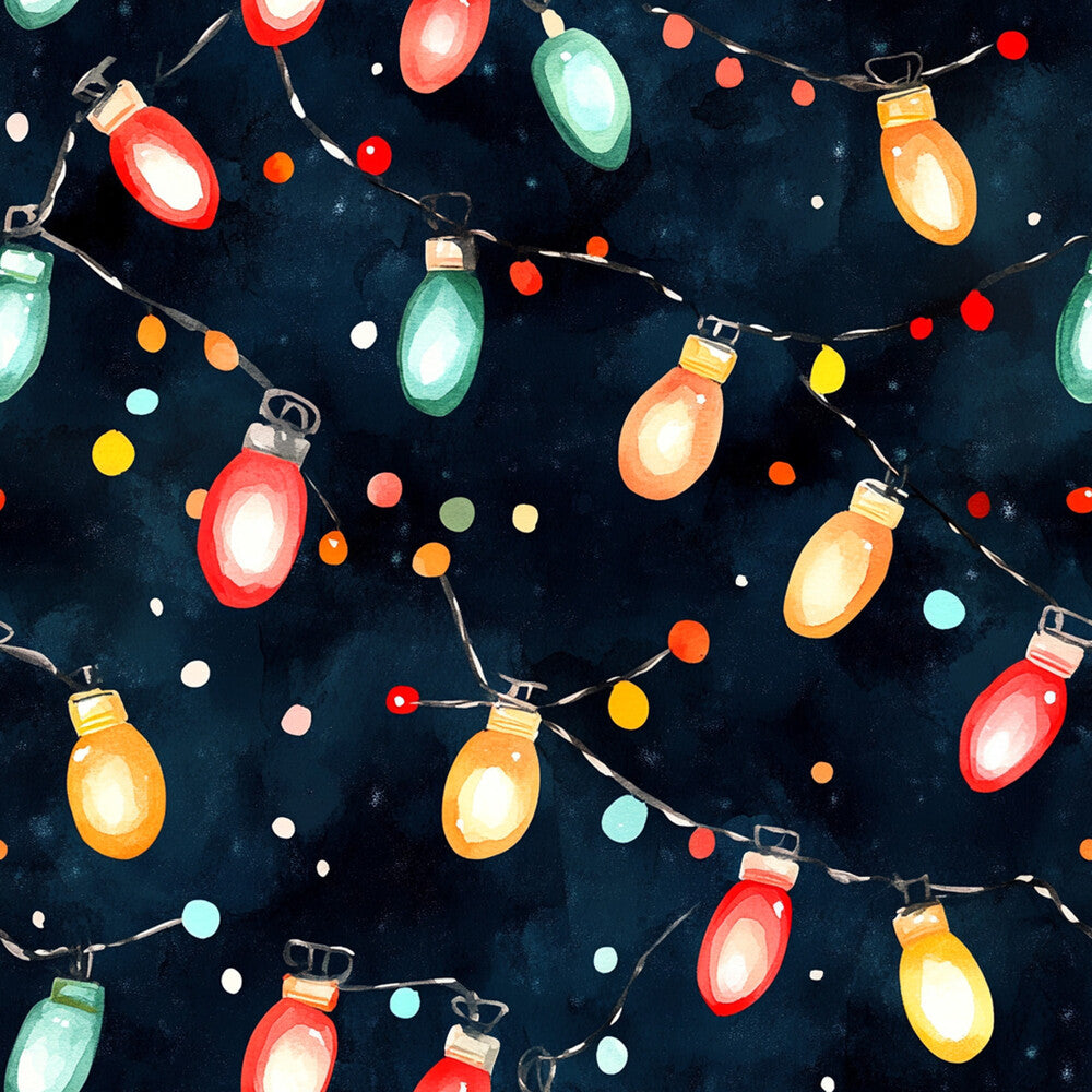 Watercolor Christmas Lights Fat Quarter Bundle