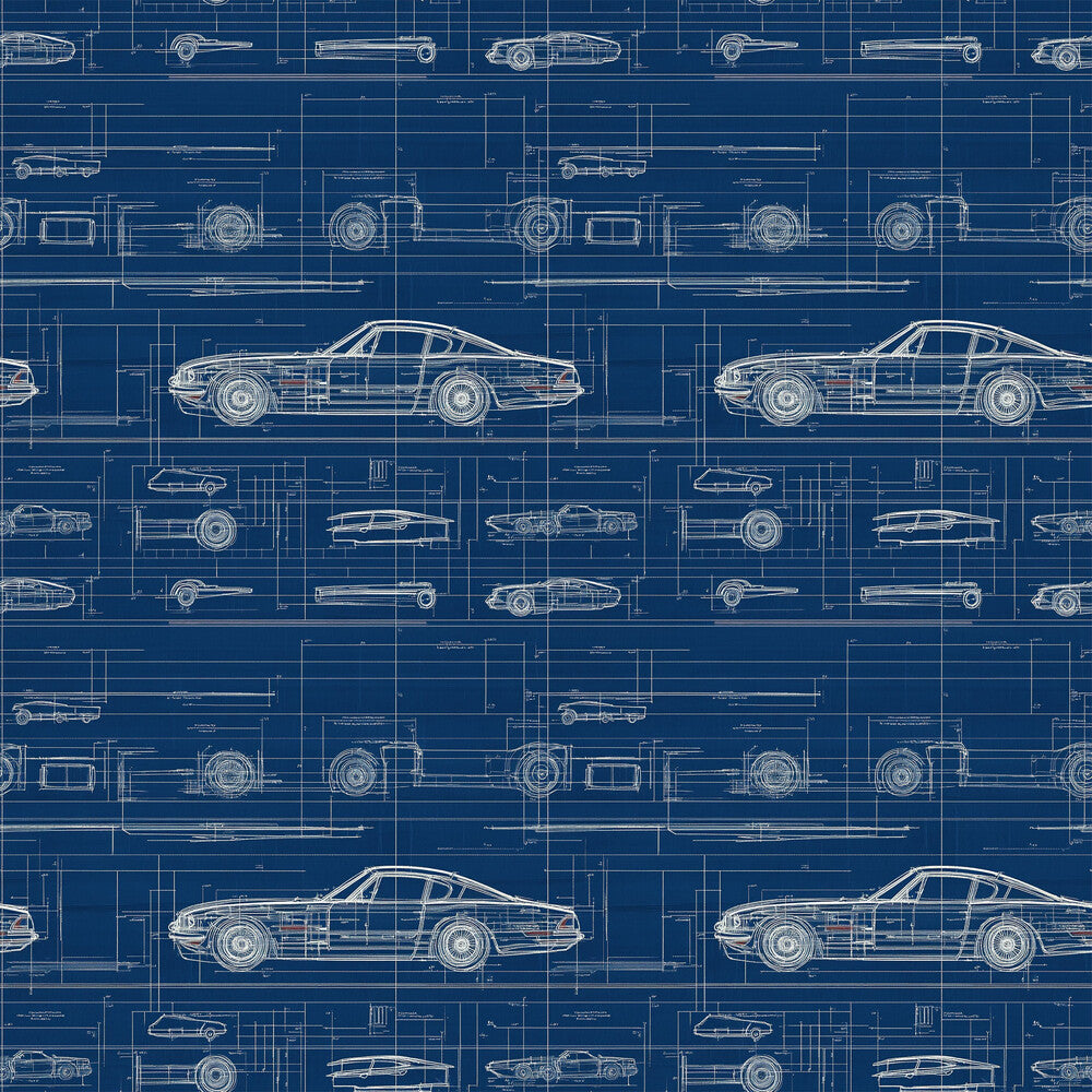 Vintage Car Blueprint Fat Quarter Bundle