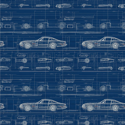 Vintage Car Blueprint Fat Quarter Bundle