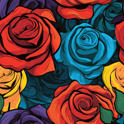 Pop Art Roses Fat Quarter Bundle