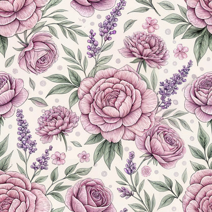 Romantic Mauve Floral Fat Quarter Bundle