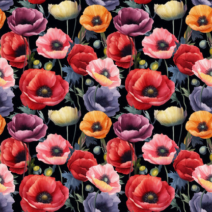 Fields of Poppies Fat Quarter Bundle