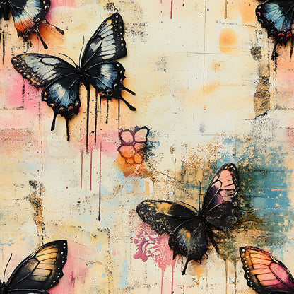 Butterfly Collage Art Fat Quarter Bundle