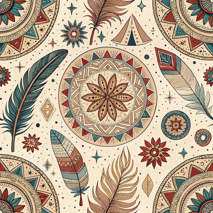 Boho Tribal Mandala Fat Quarter Bundle