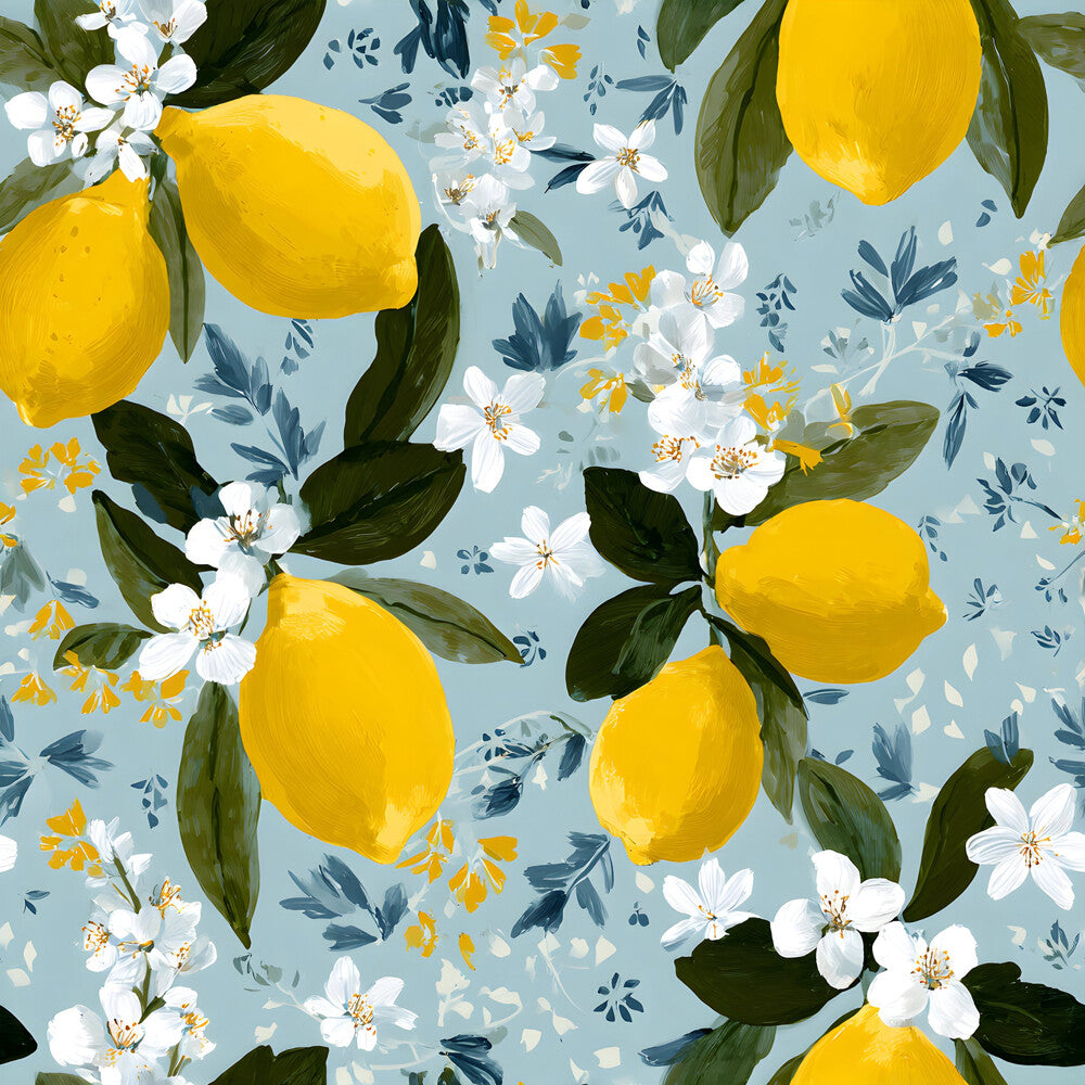 Summer Portuguese Azulejo Lemon Fat Quarter Bundle