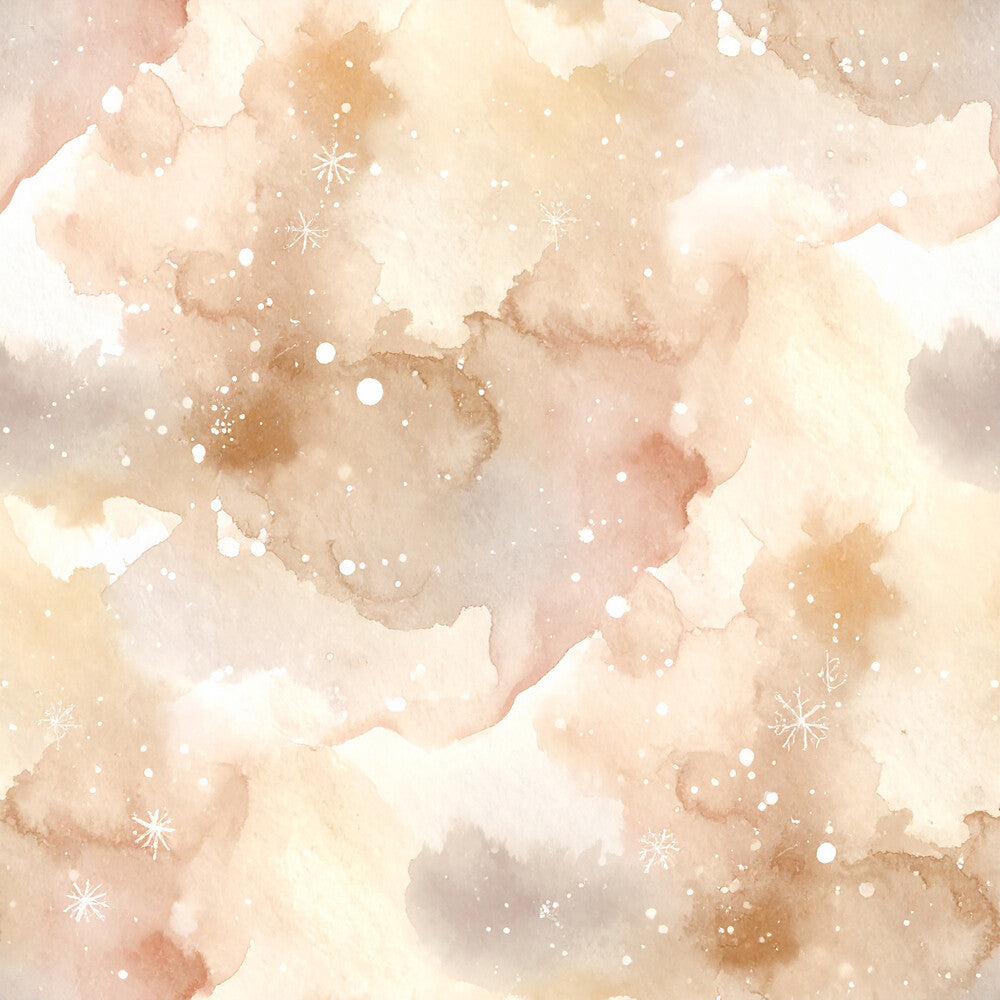 Pastel Snowflake Watercolor Winter Fat Quarter Bundle