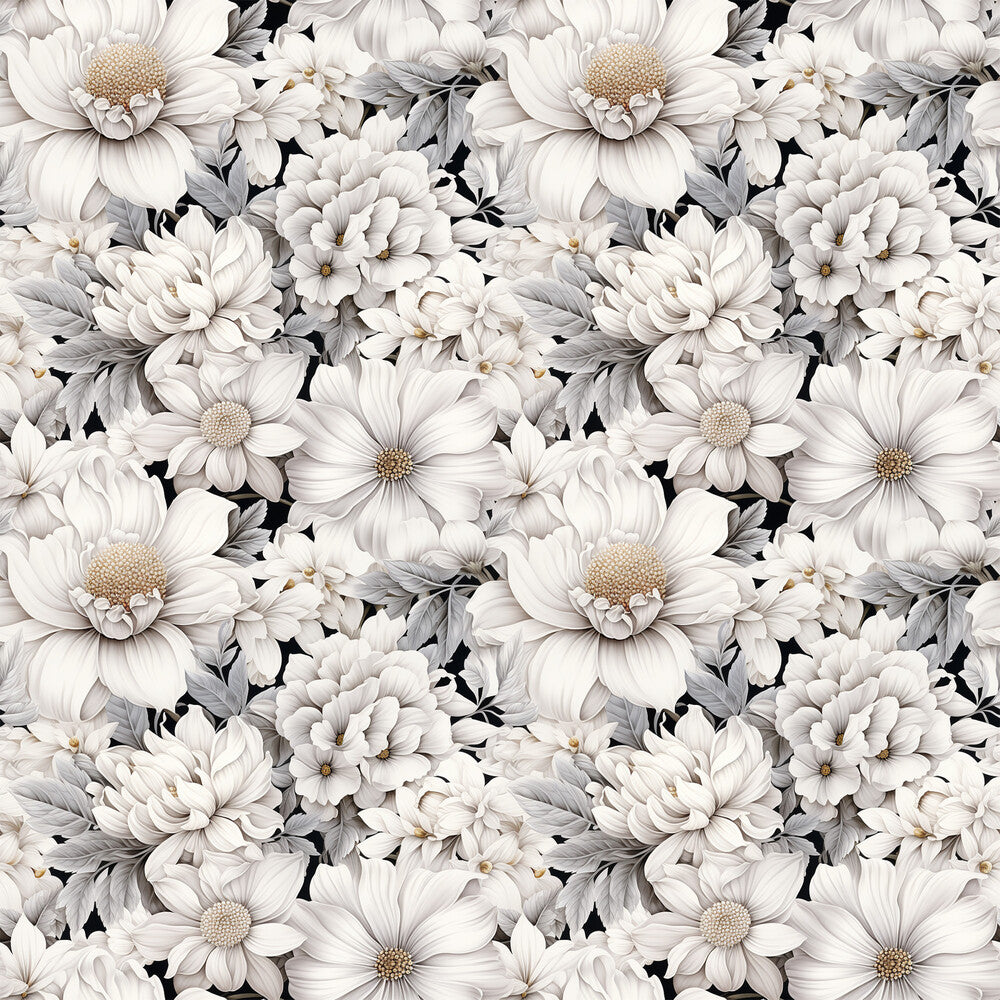 White Flowers Fat Quarter Bundle