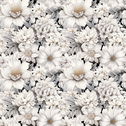 White Flowers Fat Quarter Bundle