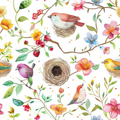 Birds Nest and Flowers Fat Quarter Bundle