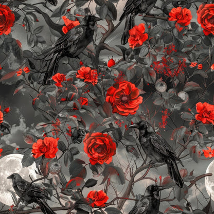 Evil Crows and Roses Fat Quarter Bundle