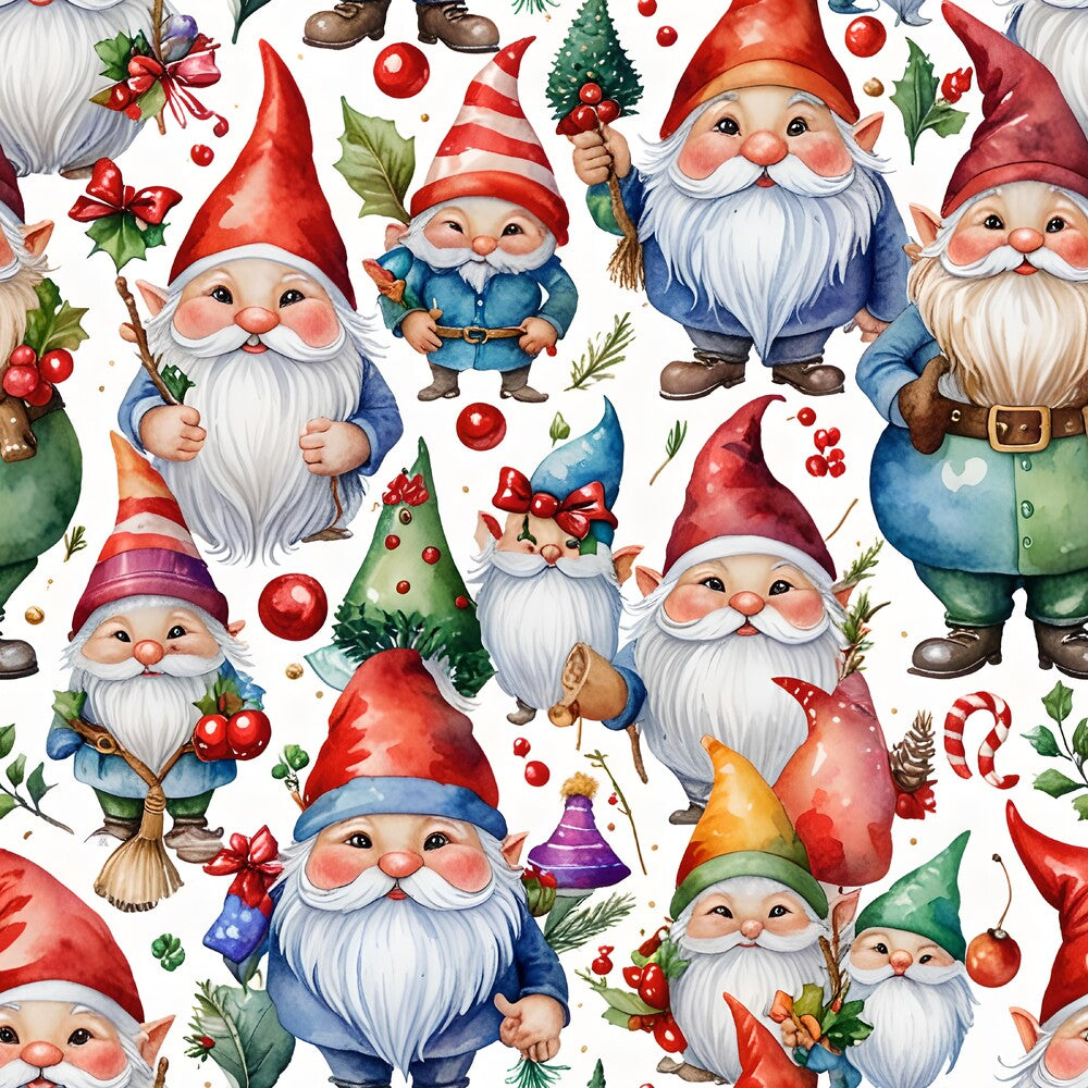 Christmas Gnomes Fat Quarter Bundle