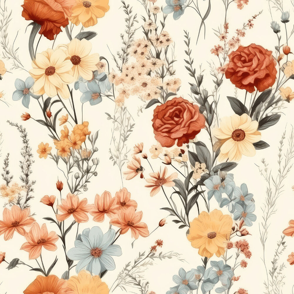 Rustic Wildflowers Bouquets Fat Quarter Bundle