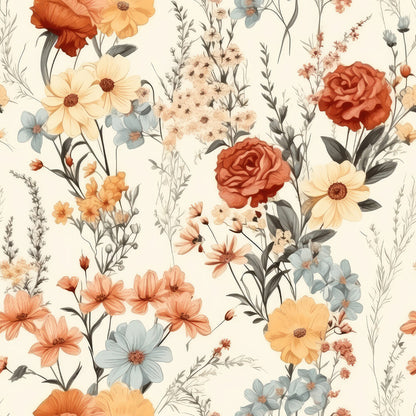 Rustic Wildflowers Bouquets Fat Quarter Bundle